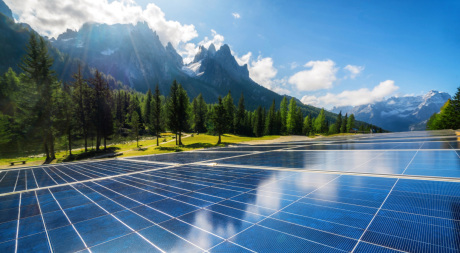 solar panel renewable eco energy field 1